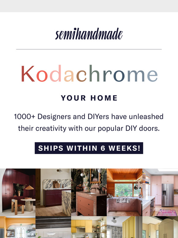 Unpainted DIY doors now ship within 6 weeks!