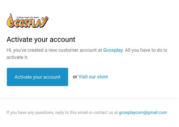 Customer account activation