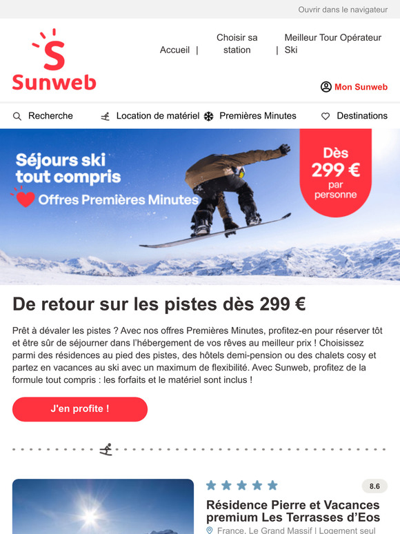 De retour sur les pistes dès 299 €
