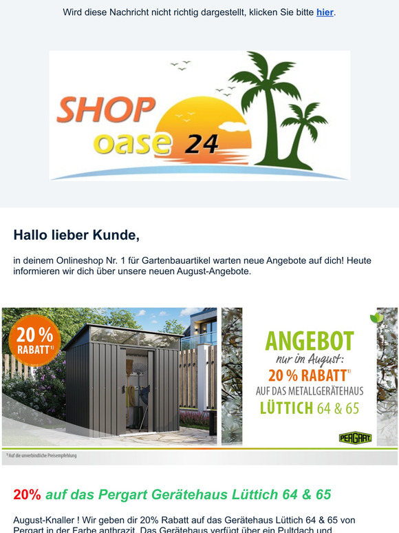 Entdecke unsere neuen August-Angebote