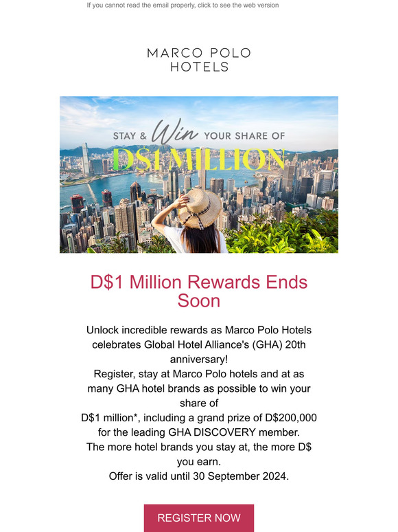 Register Now - D$1 Million Rewards Ends Soon