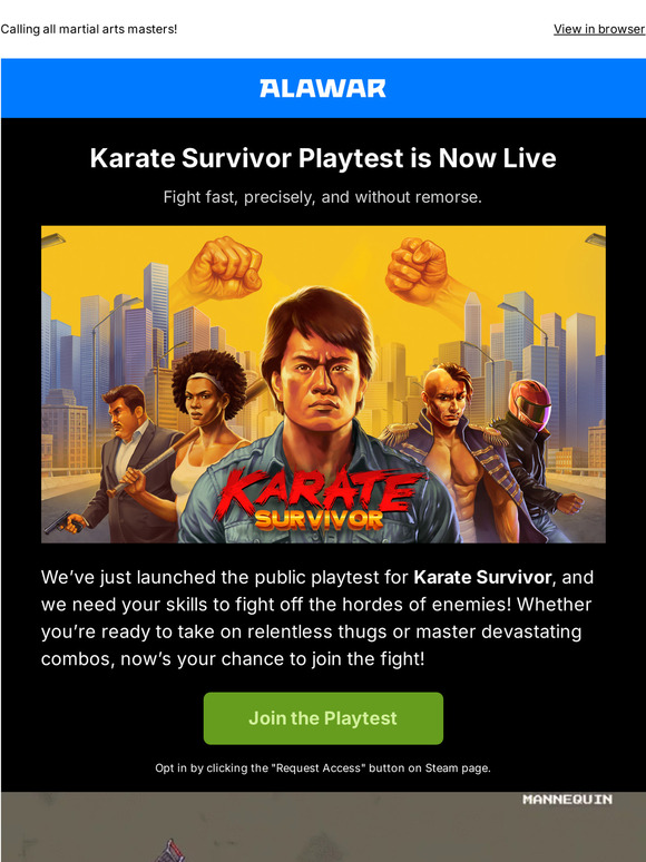 Join the Karate Survivor playtest now 🥋