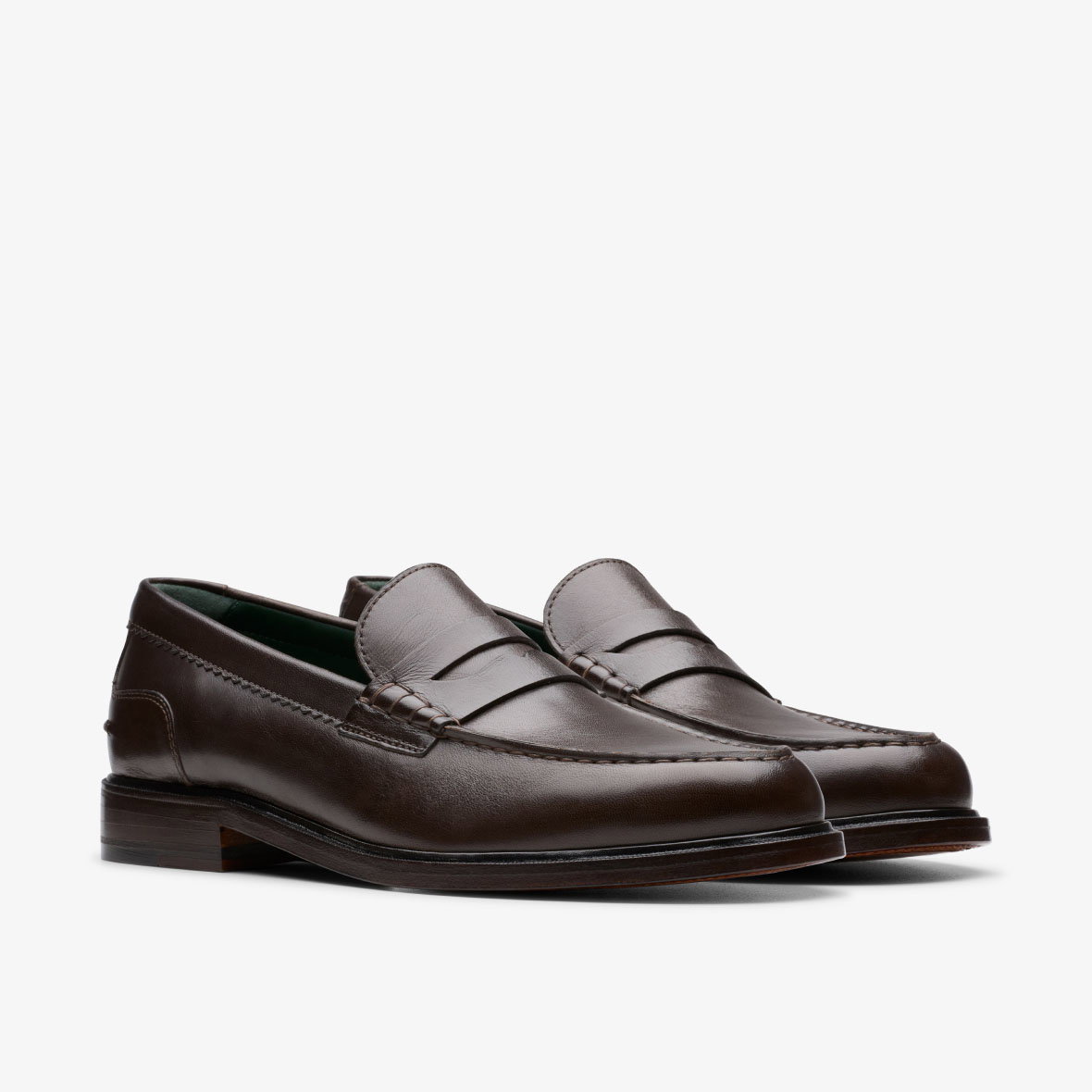 Image of the mens loafer, Craft James Lo in Dark Brown Leather. Links to product page.