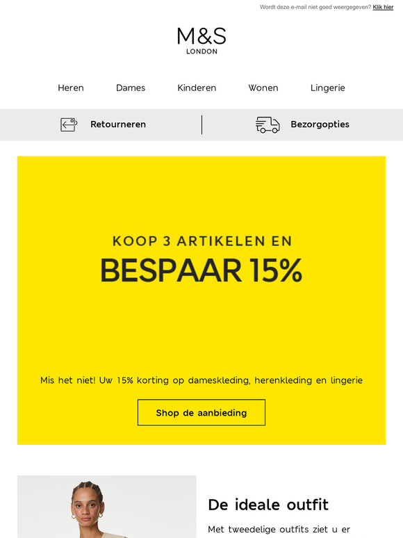 Mis het niet! Uw 15% korting!