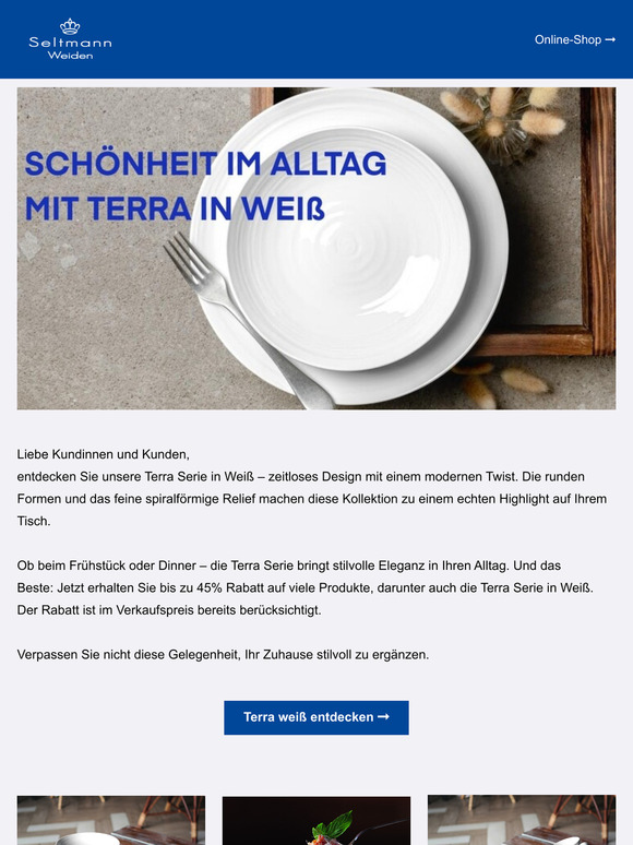 Jetzt entdecken: Terra in weiß bei Seltmann-Porzellan
