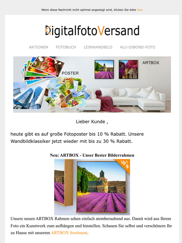 Neu: Unser Bester Bilderrahmen + Sommerschnäppchen