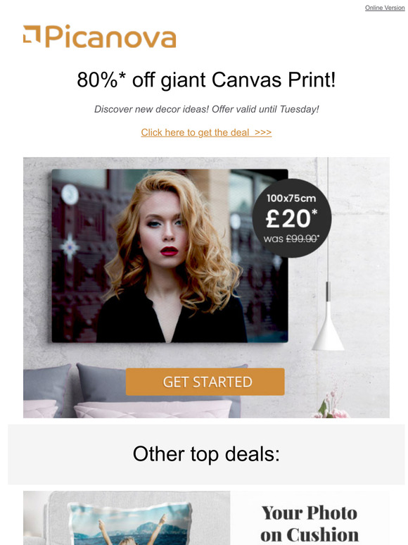 80% off giant Canvas Print!