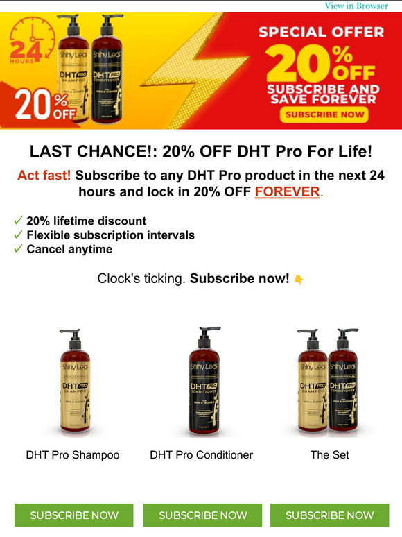 LAST CHANCE! ⏳ : 20% OFF DHT Pro For Life! 😲