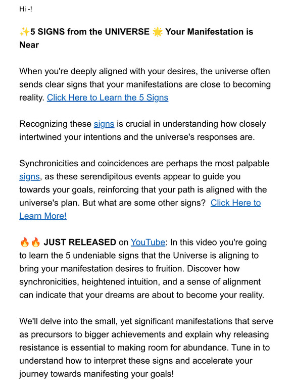 ✨5 SIGNS from the UNIVERSE 🌟 Your Manifestation is Near 🌟