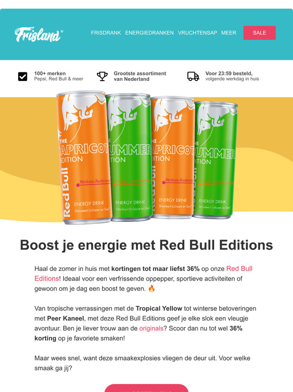 Tot wel 36% korting op de Red Bull Editions 🤩