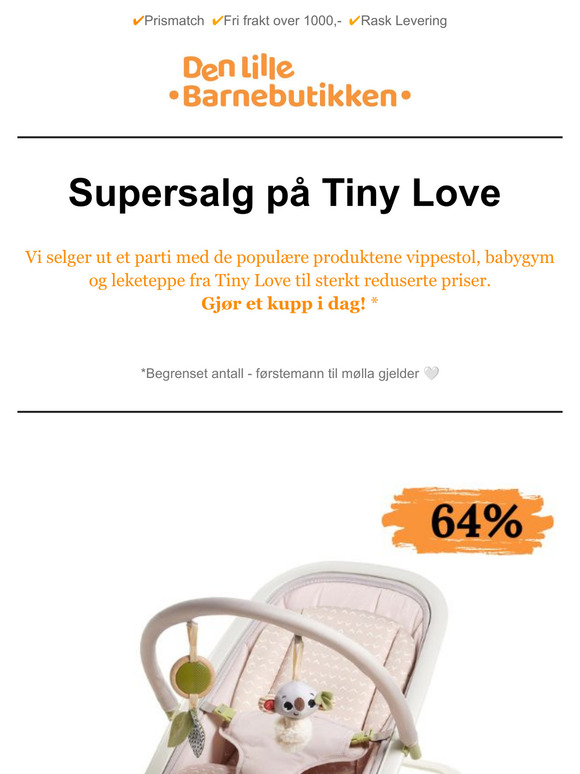 Supersalg på utvalgte varer fra Tiny Love 🤩