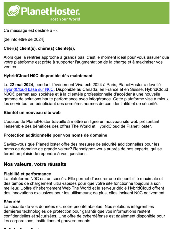 Préparez votre site web et vos applications pour la rentrée avec PlanetHoster