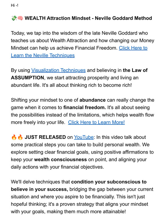 💸🧠 WEALTH Attraction Mindset - Neville Goddard Method