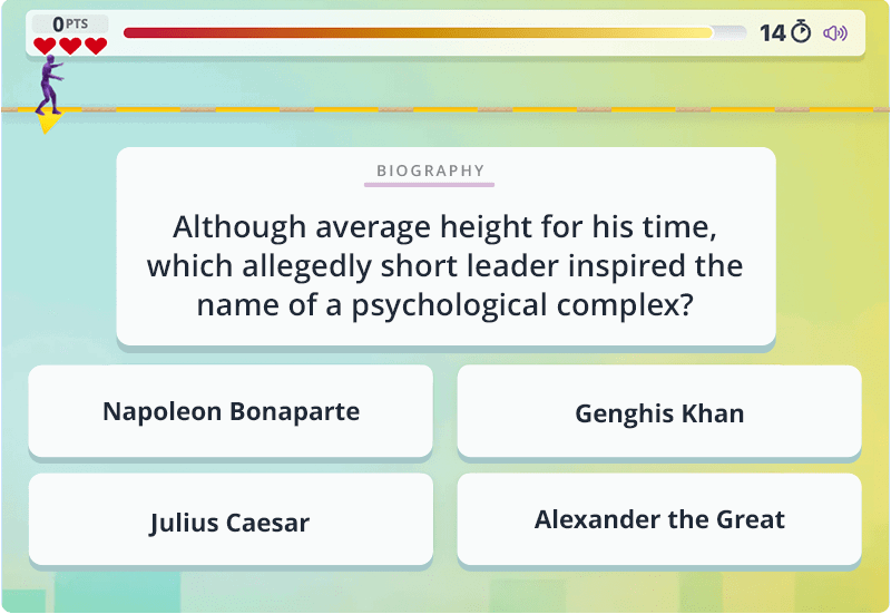 Play Tightrope! (Image of a question from the game with four multiple choice answers)