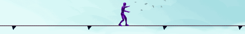 Play Tightrope! (Image of a person walking a tightrope)