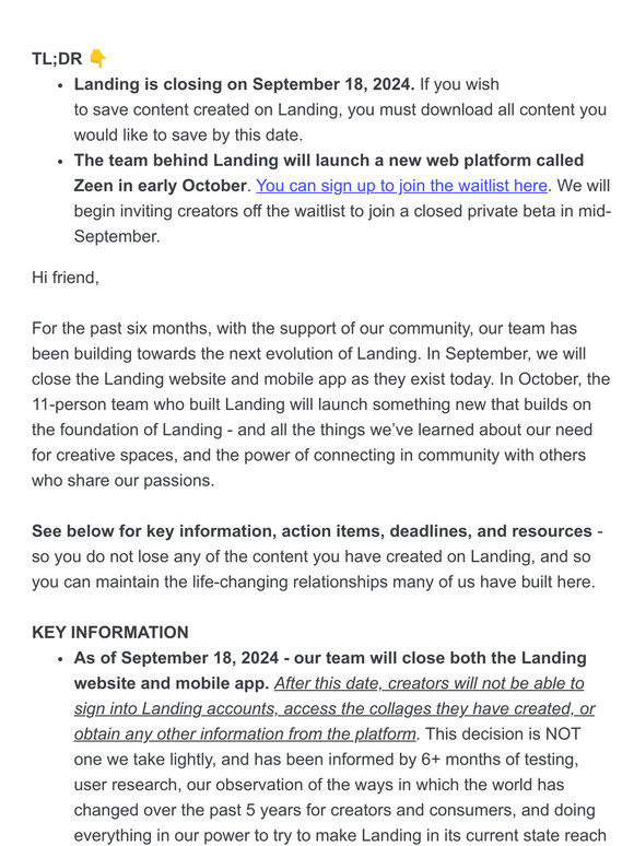 [IMPT] Save Landing Content by 09/18