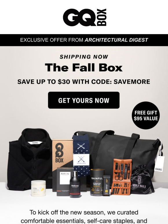 Architectural Digest: The Fall GQ Box Just Dropped - Get Yours Today ...