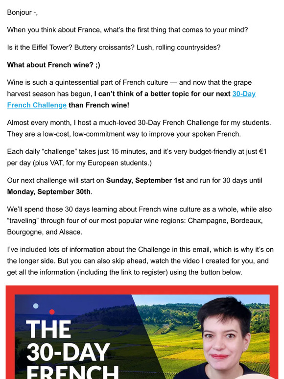 [€30] Improve your French + discover French wine 🍷