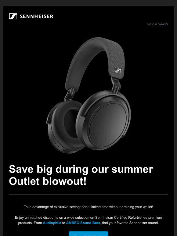 Summer Outlet sale: Up to 60% off!