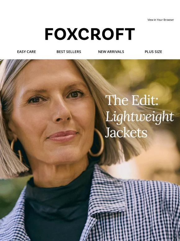 Foxcroft FALL MUSTHAVE a lightweight jacket! Milled