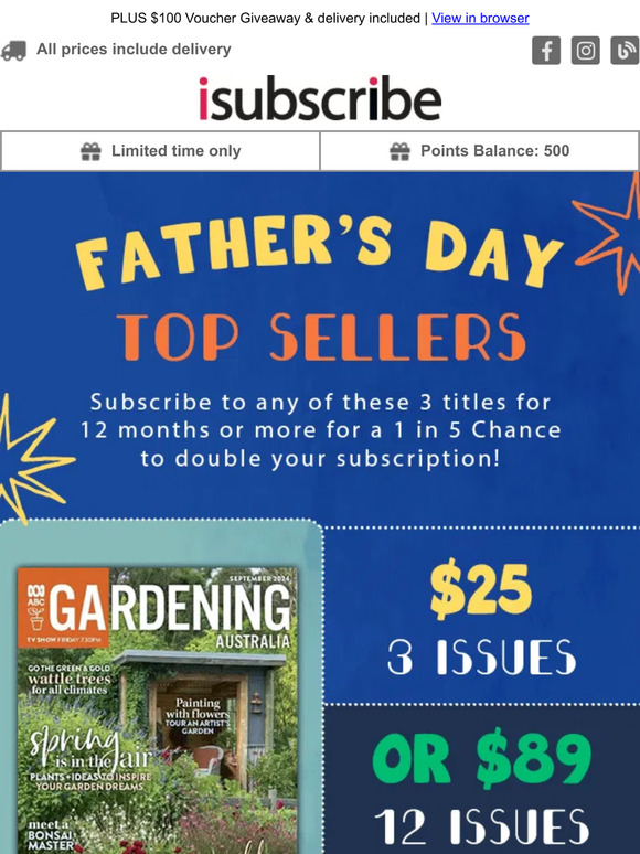 Father's Day Favourites from $25