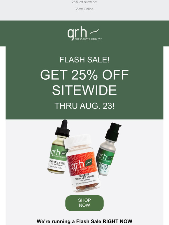25% OFF RIGHT NOW