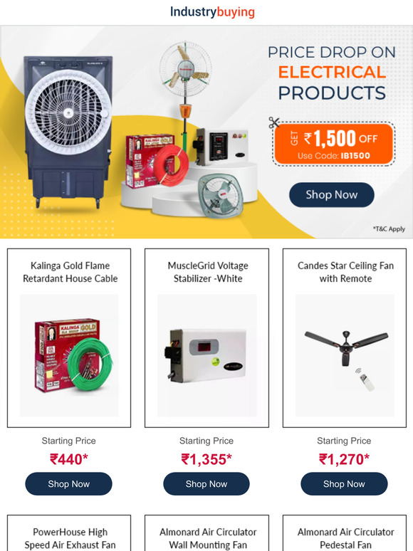 Power Up with Premium Electricals @ ₹440*