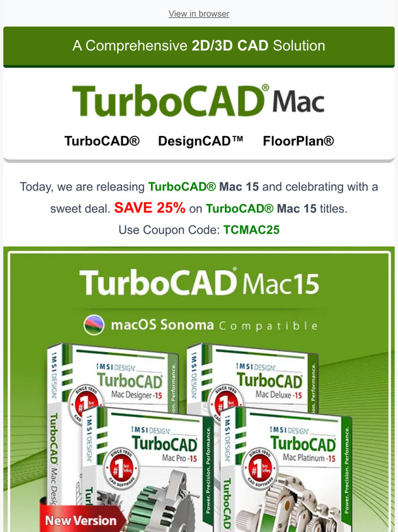 TurboCAD Mac 15 with Exciting New Features!