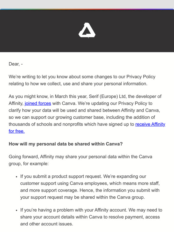 Privacy Policy Update