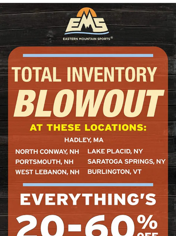 🚨Huge Discounts at EMS stores Inventory Blowout sale!