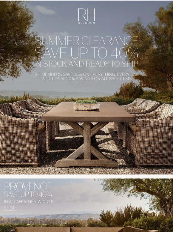 Restoration Hardware Email Newsletters: Shop Sales, Discounts, and ...