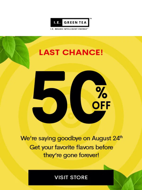 Last Chance! 50% Off Everything 🚨