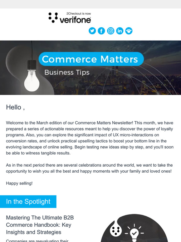 Your Commerce Matters Newsletter is Here – March Edition