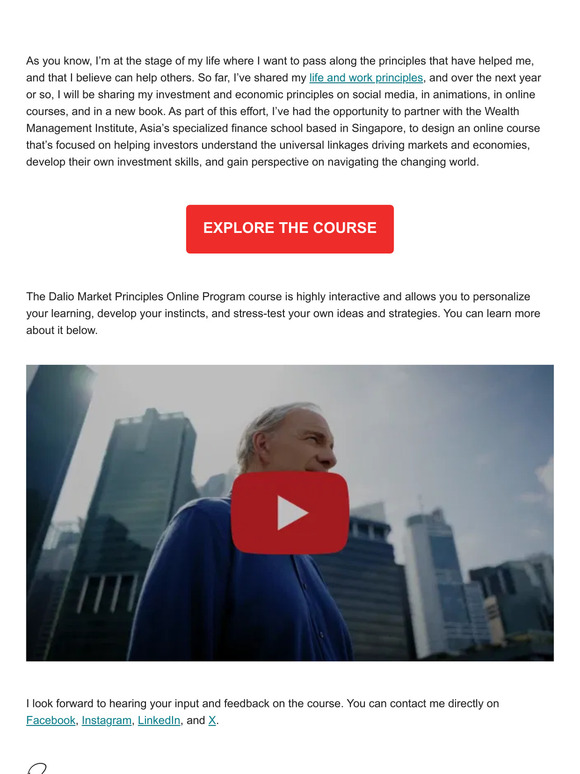 The Dalio Market Principles Online Program from Wealth Management Institute