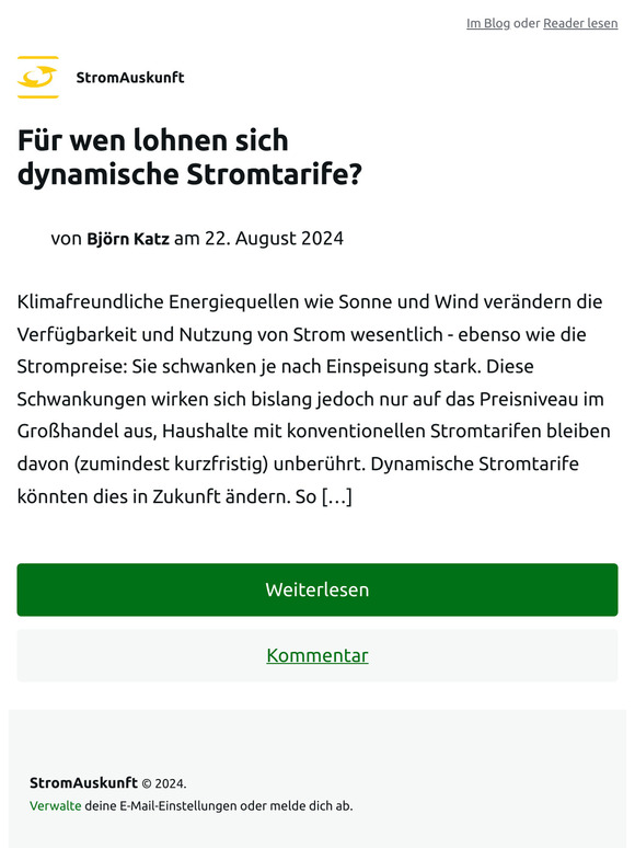 Für wen lohnen sich dynamische Stromtarife?