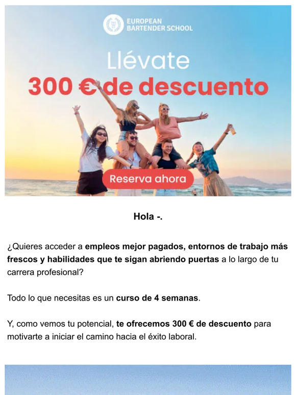 —, consigue 300 € de descuento en tu formación