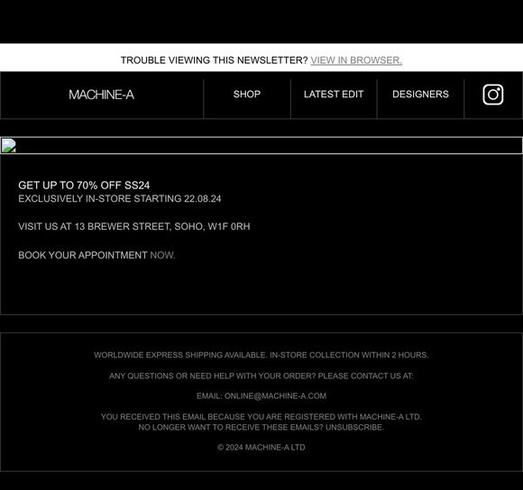 SHOP UP TO 70% OFF SS24