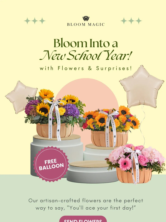 Wish Them Well with Back-to-School Blooms!✨