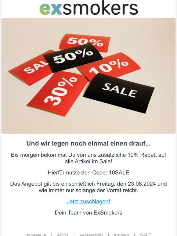 Summer Sale: Sichere Dir jetzt zusätzliche 10% Rabatt