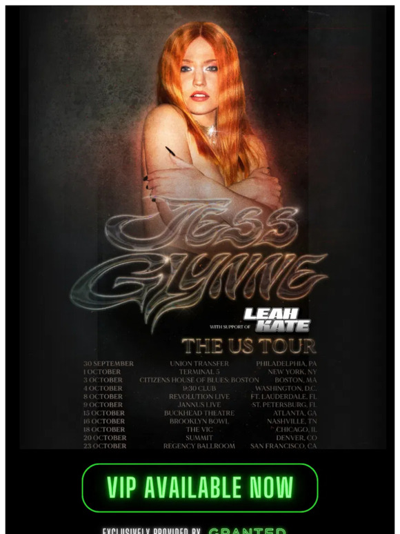 Don't miss JESS GLYNNE on tour!