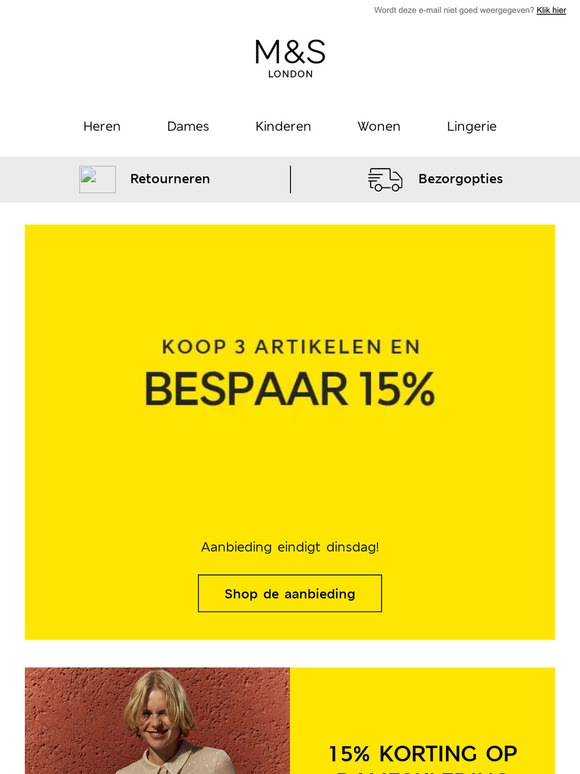 Nog een paar uur! 15% korting ⌛