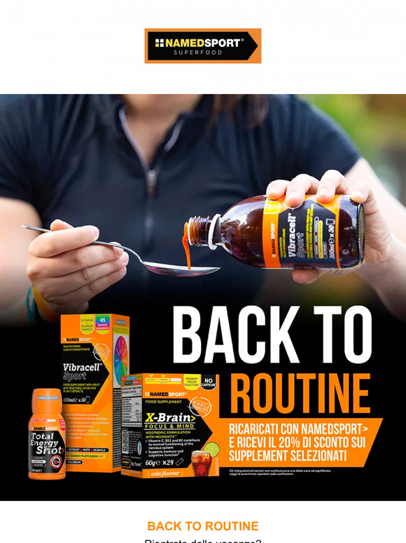 🎯 Back to routine! 20% di sconto su supplement selezionati
