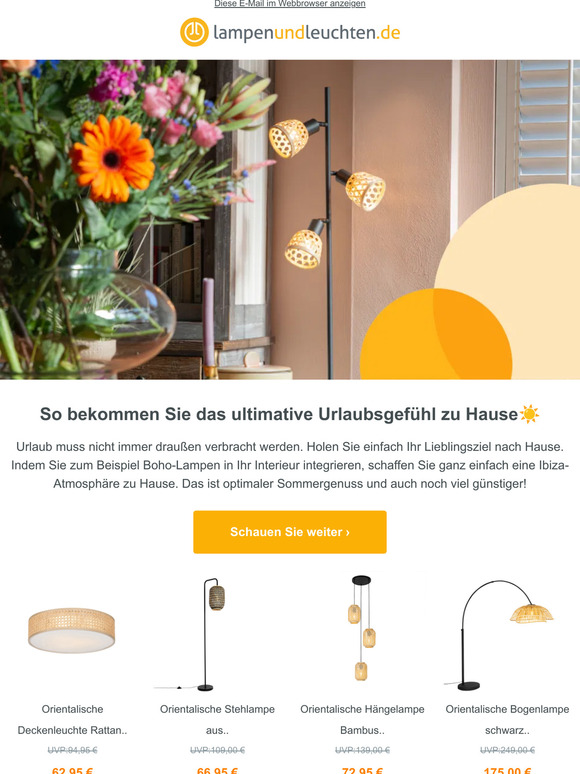 Holen Sie sich das Urlaubsgefühl nach Hause