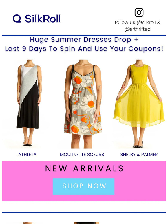 Huge Summer Dresses Drop + Last 9 Days to Spin And Use Your Coupons!