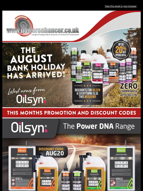 Hurry 20% off Archoil and Oilsyn! 😃