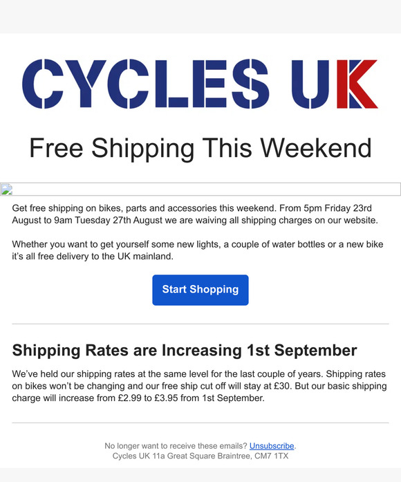 Free Shipping This Weekend