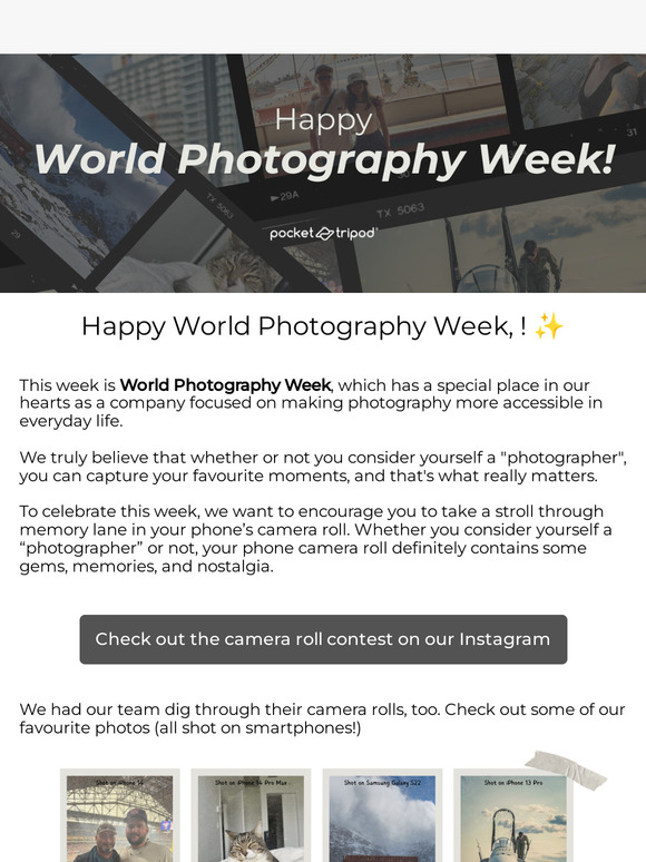 Happy World Photography Week, ! 📸