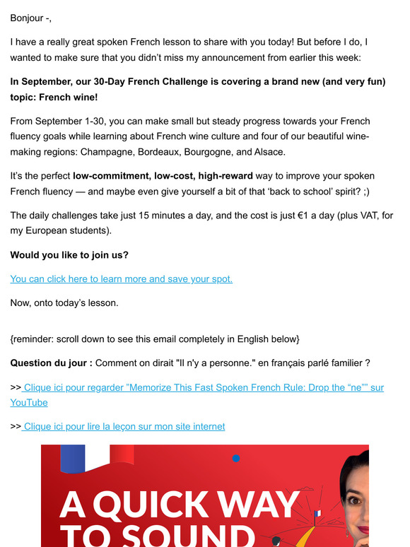 Curious about French wine? 🍷 + 🇫🇷 One simple way to boost your spoken French 🧠 [Weekly lesson]