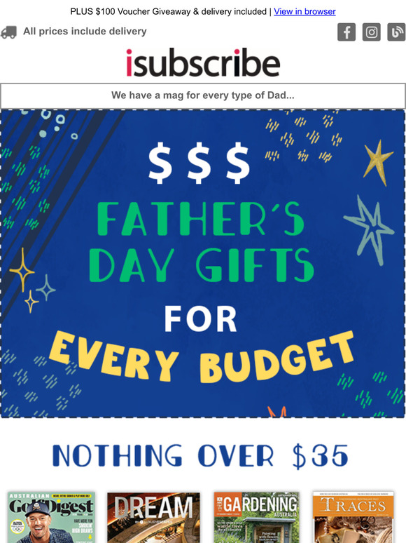 Budget friendly gifts for Dad. Up to 71% off.
