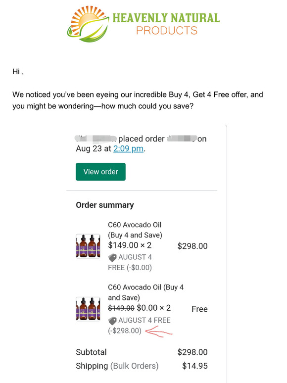 How Much Did You Save in Your Order?